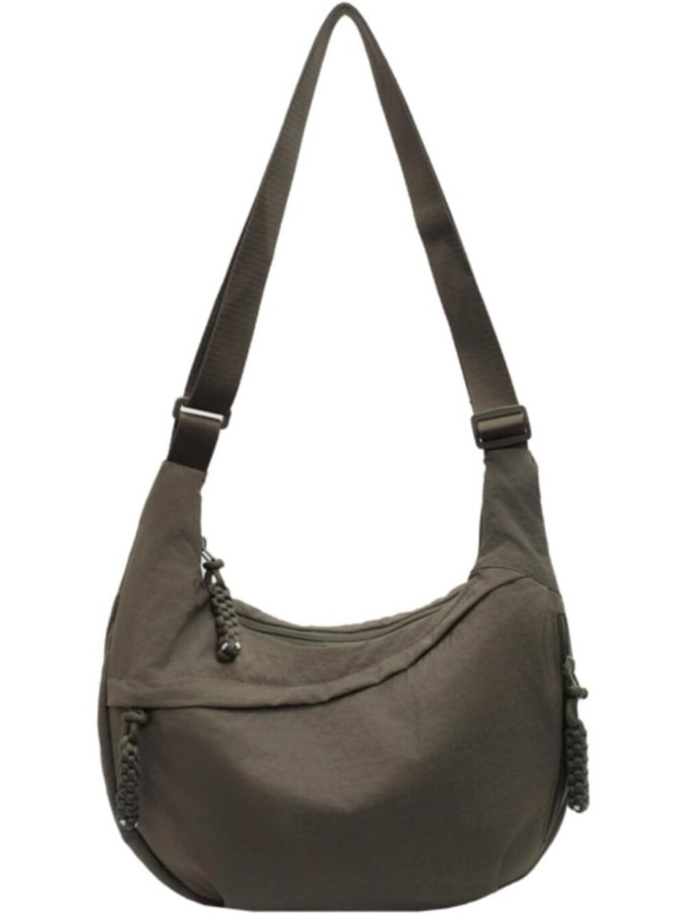 Crossbody Nylon Crescent Bag for Women - Lightweight Small Hobo With 2 Pack Inne